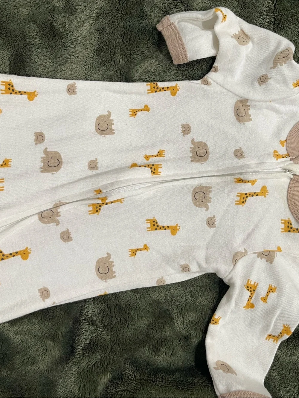 Carter's Light Blue & White Striped Footed One-Piece